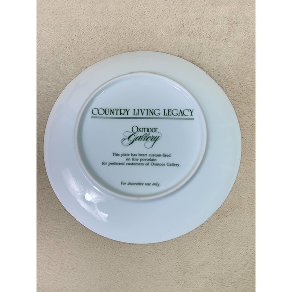 Country Living Legacy Plate Collector Wall Decor Porcelain 8 1/2" Gold Trim Vtg - Picture 10 of 12